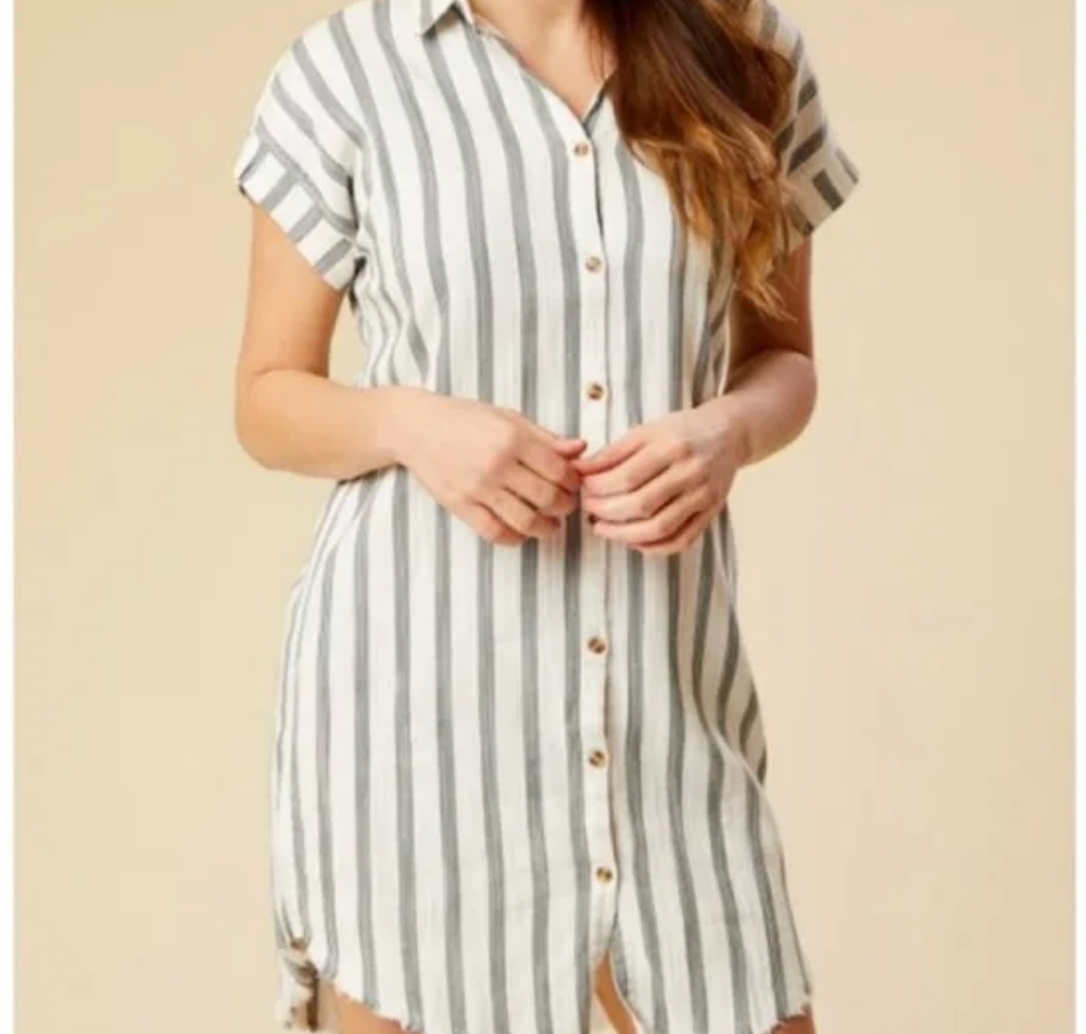 SOLD - Altar'd State Button Down Shirt Dress - sz L